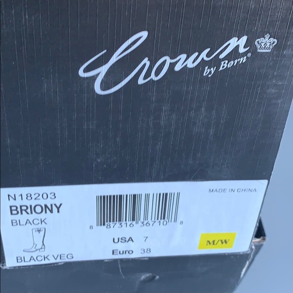 Crown by Born Black Briony Boots Size 7 NEW - Picture 6 of 8